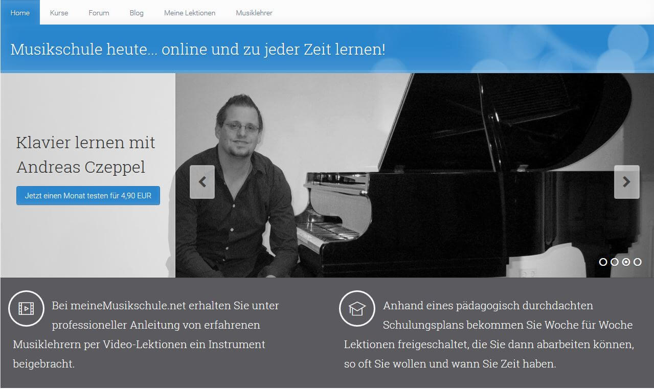 Der Online Klavier und Keyboardkurs von meine MusMusikschule.hule.net